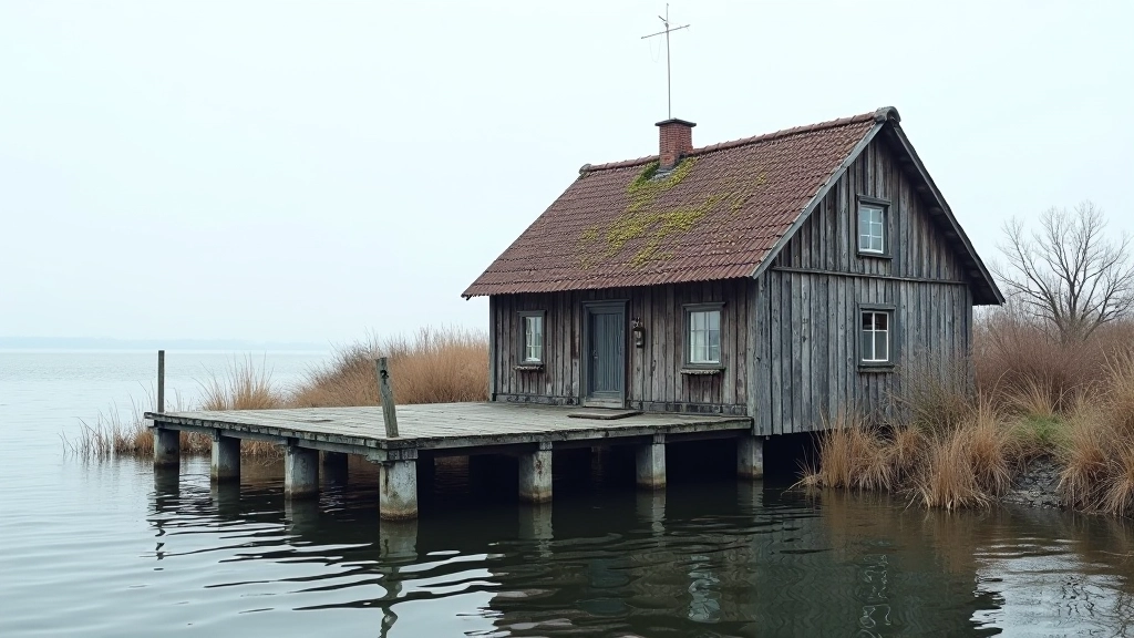 Žuvų rūkymo namai Pervalkoje prie lagūnos